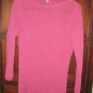 Women's Long Pink Sweater/Tunic Pink